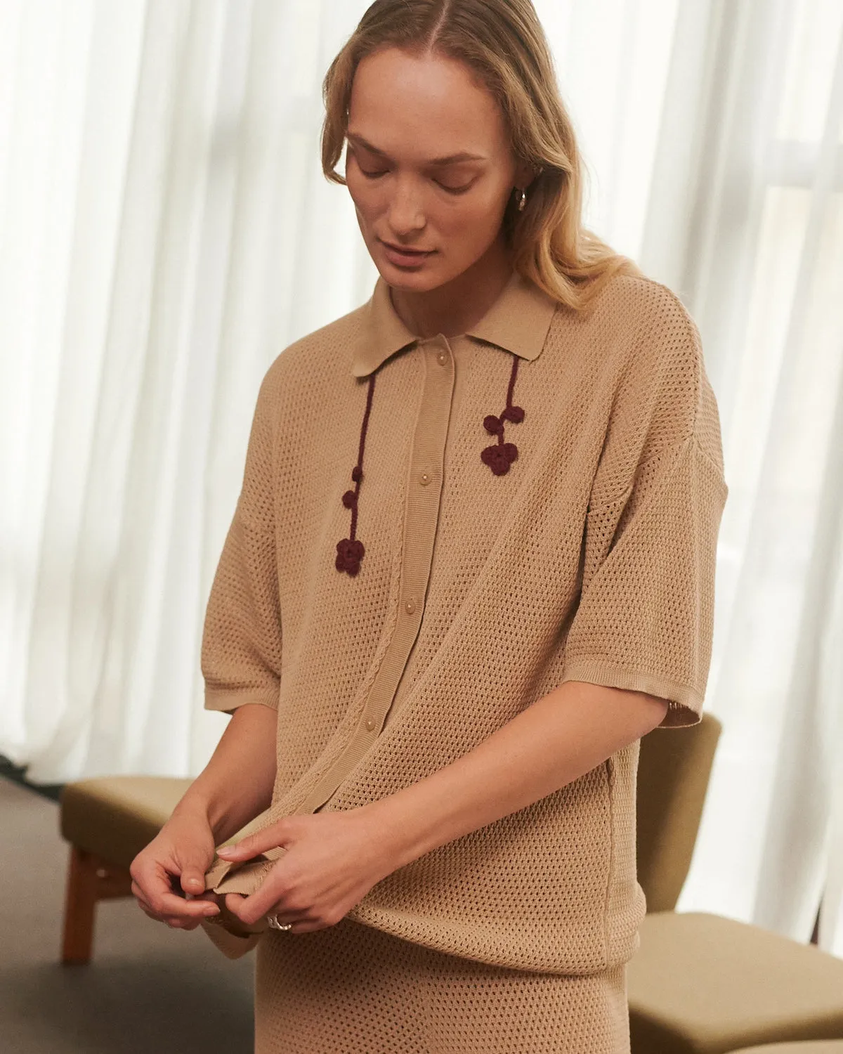 Sutemos Cotton Shirt - Straw