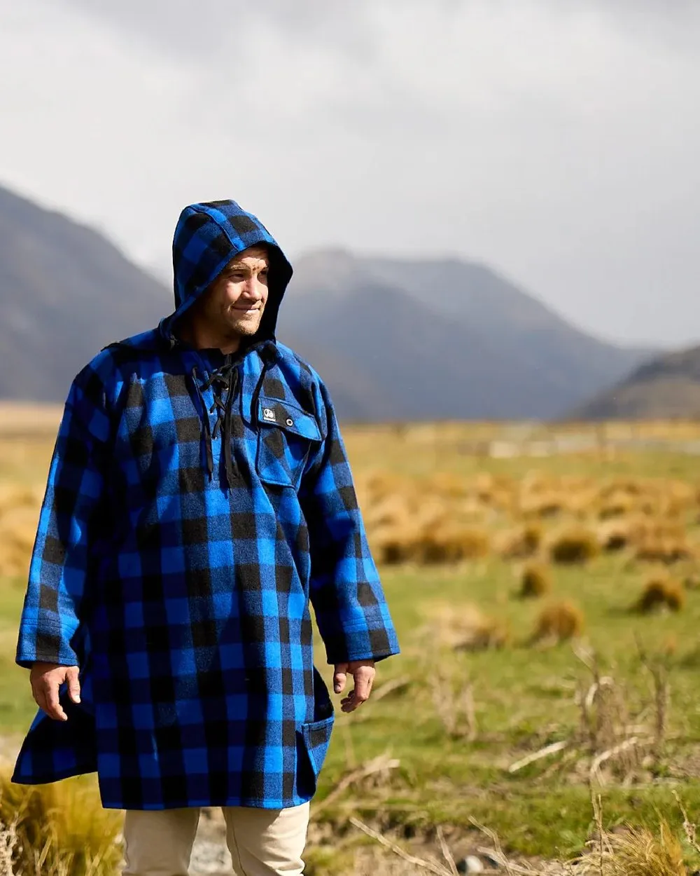 Swanndri Mens Original Wool Bushshirt With Lace Up Front