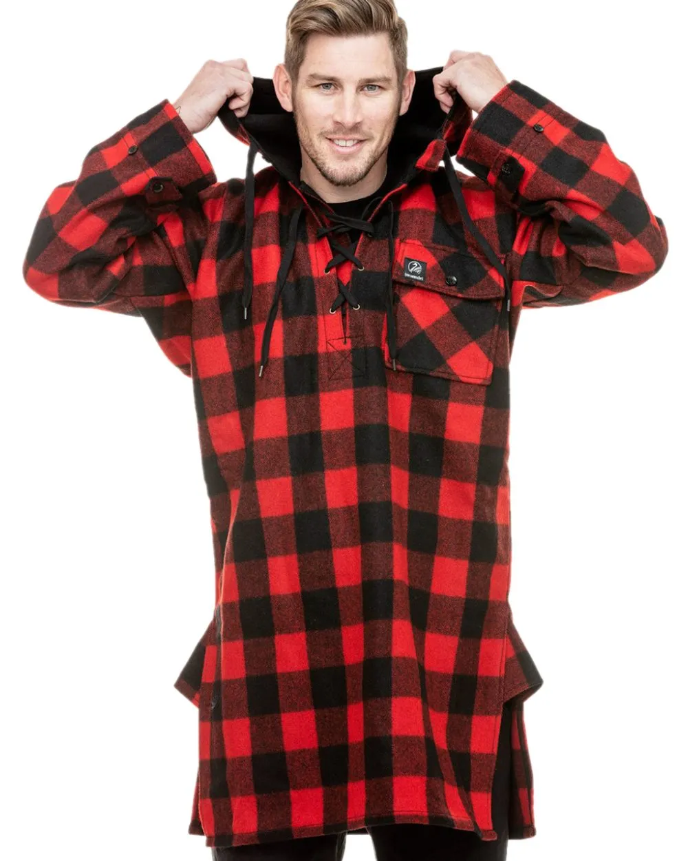 Swanndri Mens Original Wool Bushshirt With Lace Up Front