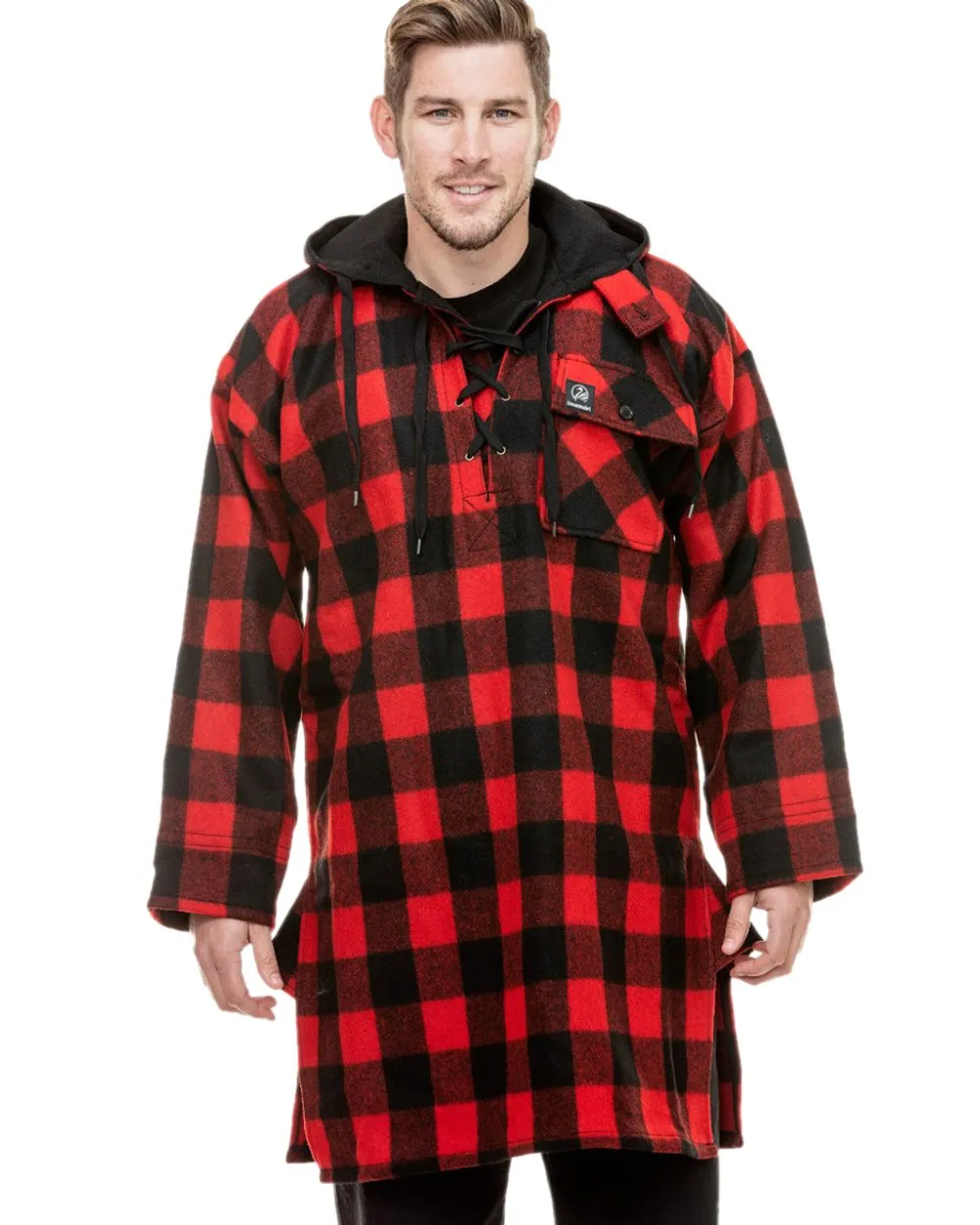 Swanndri Mens Original Wool Bushshirt With Lace Up Front