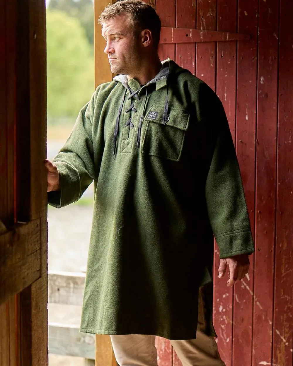Swanndri Mens Original Wool Bushshirt With Lace Up Front