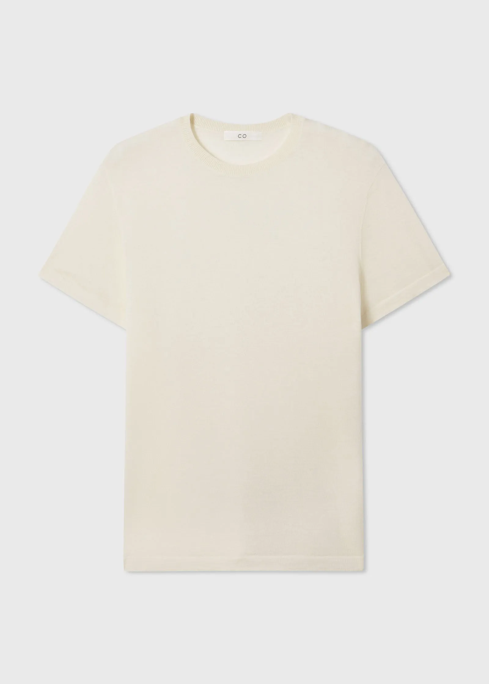 T-Shirt in Fine Cashmere - Ivory