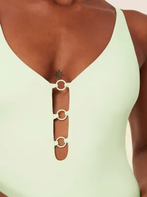 The Romana One Piece - Eco Nylon - Pistachio - Long Torso