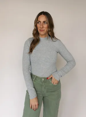 Thea Long Sleeve Top - Heather Grey - Final Sale