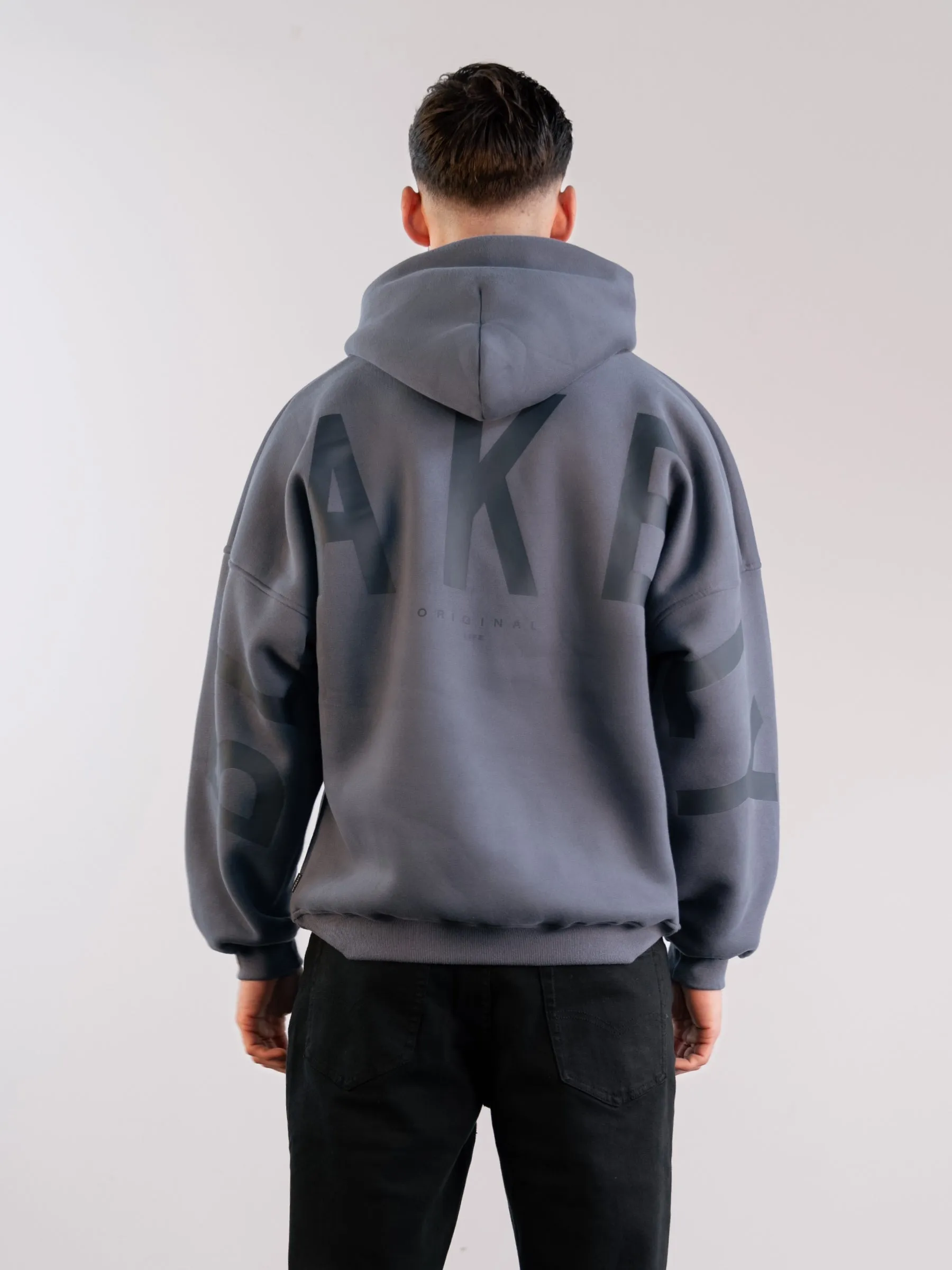 Tonal Idris Oversized Hoodie - Blue