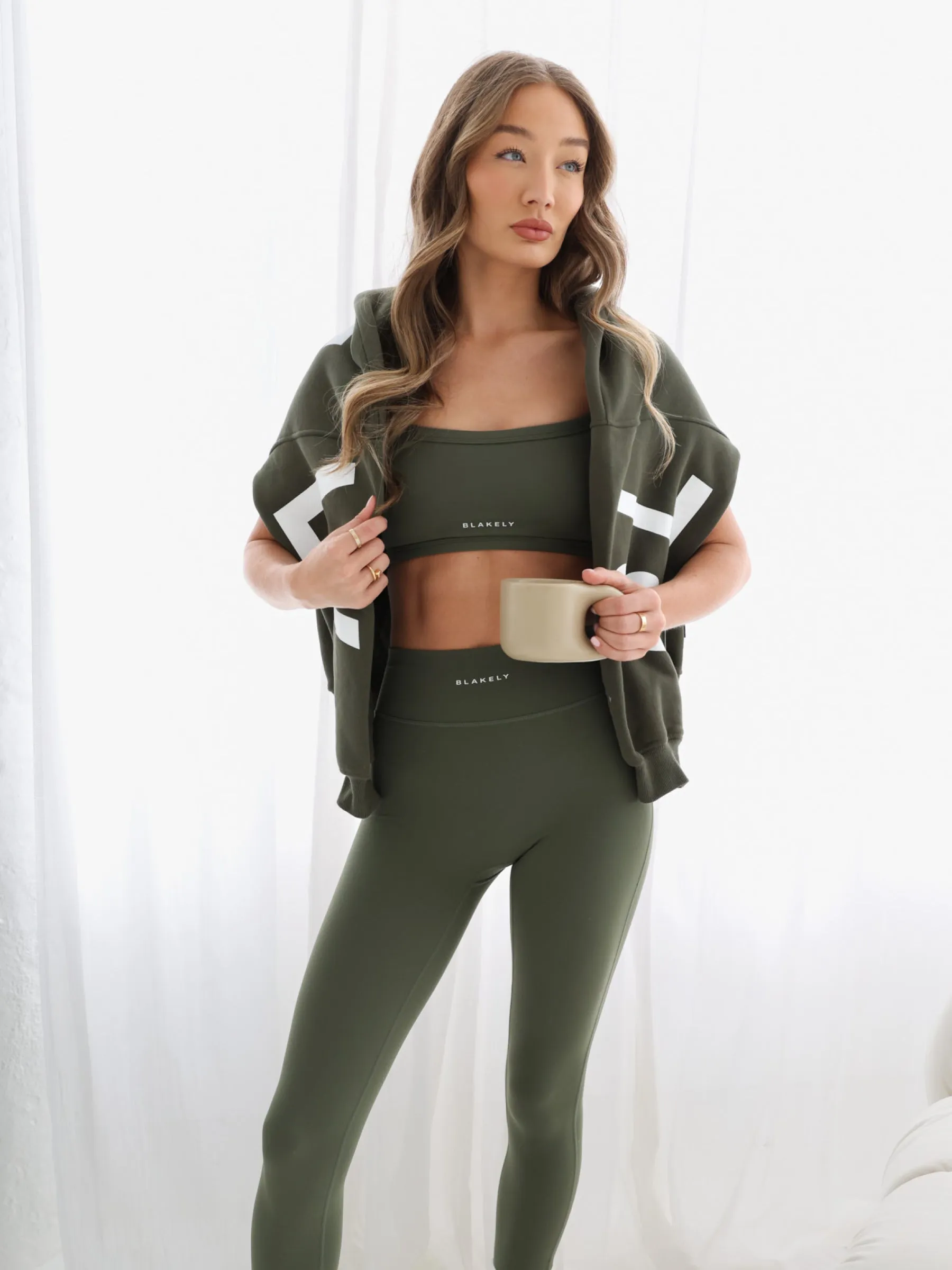 Ultimate Sports Bra & Leggings Set - Khaki Green