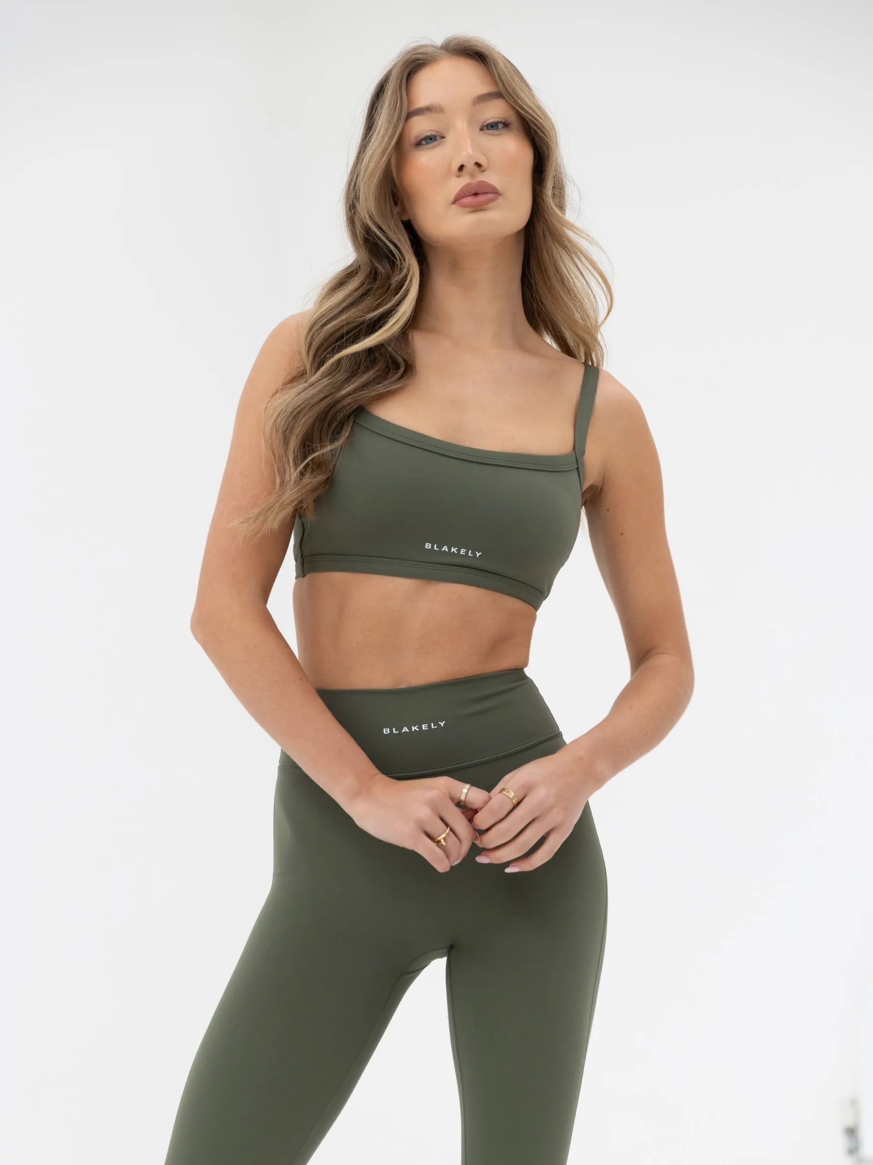 Ultimate Sports Bra & Leggings Set - Khaki Green