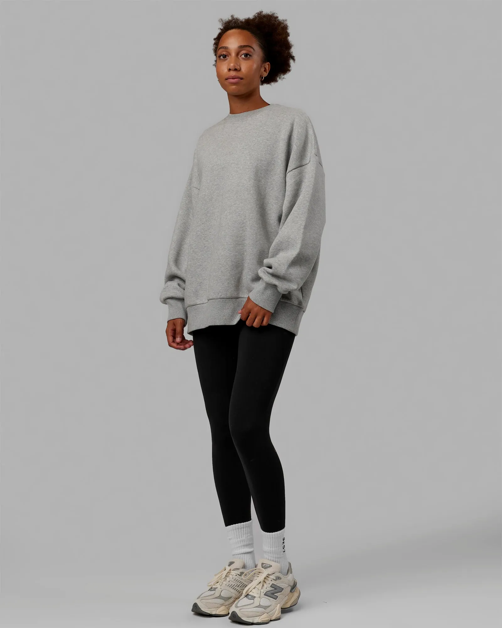 Unisex MVP Sweater Oversize - Lt Grey Marl