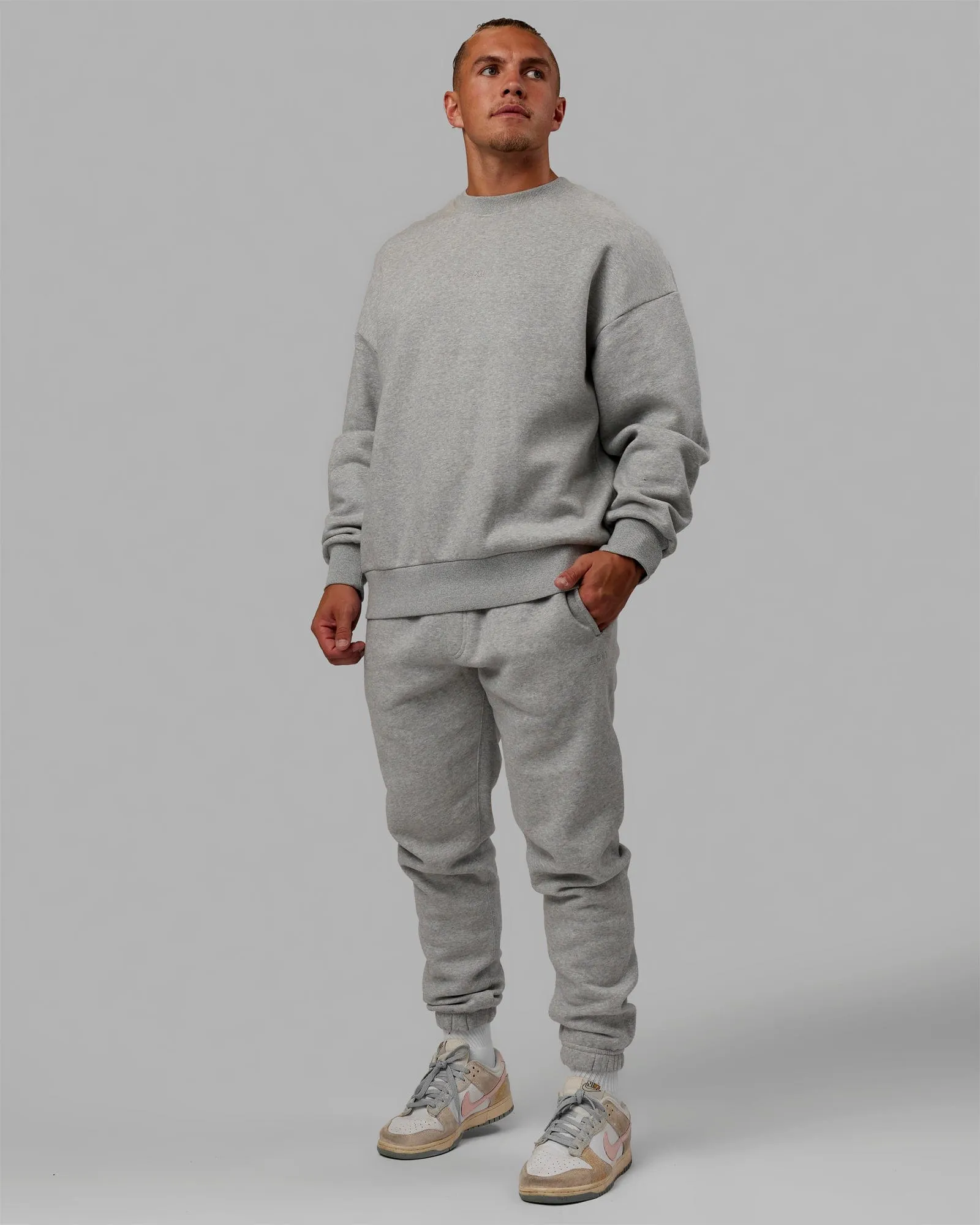 Unisex MVP Sweater Oversize - Lt Grey Marl