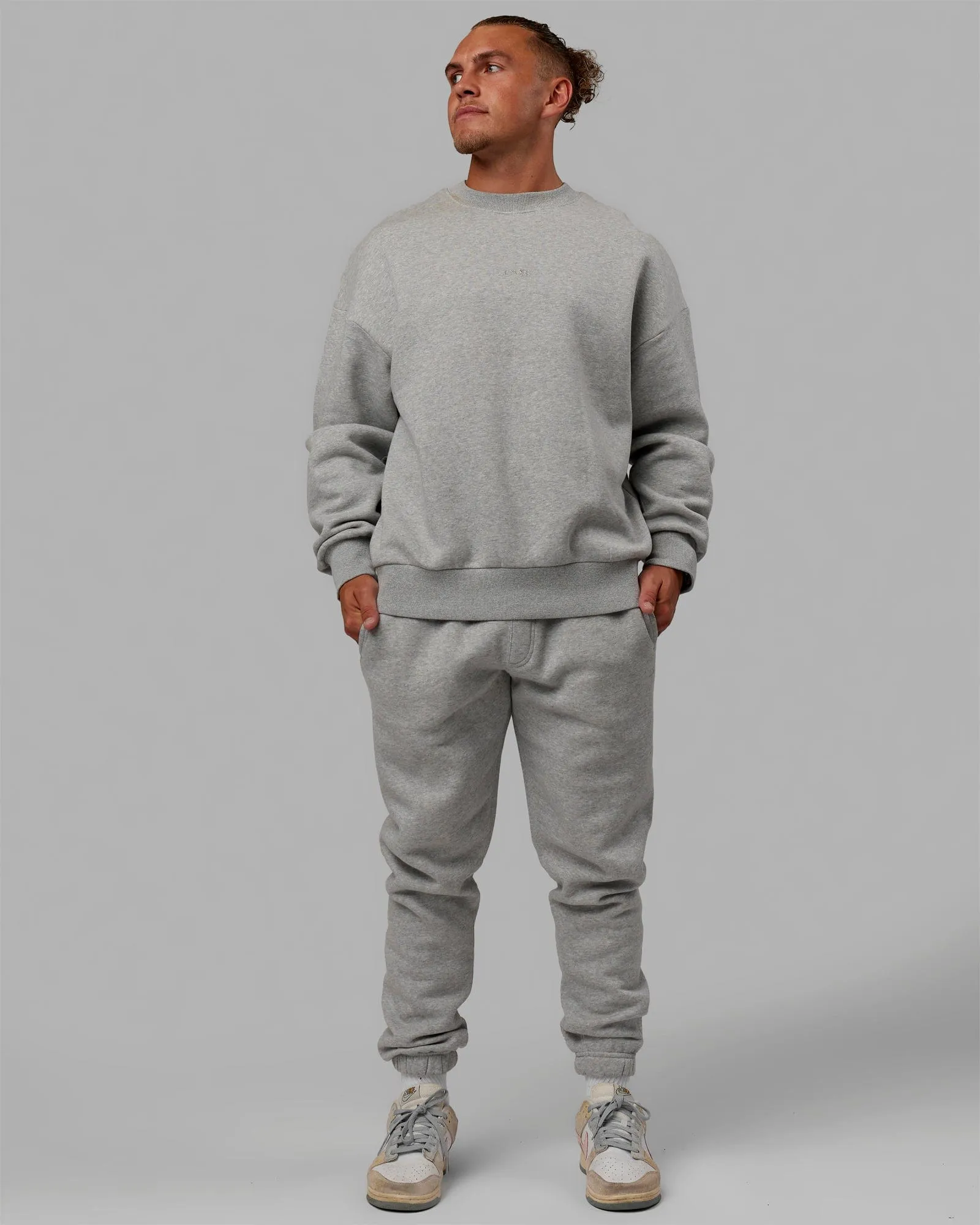 Unisex MVP Sweater Oversize - Lt Grey Marl