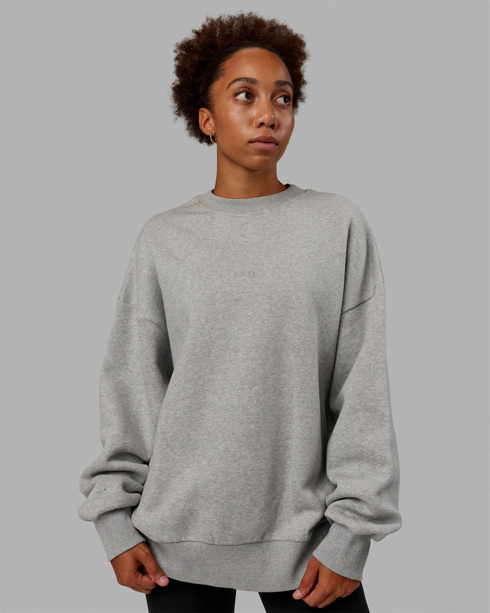 Unisex MVP Sweater Oversize - Lt Grey Marl