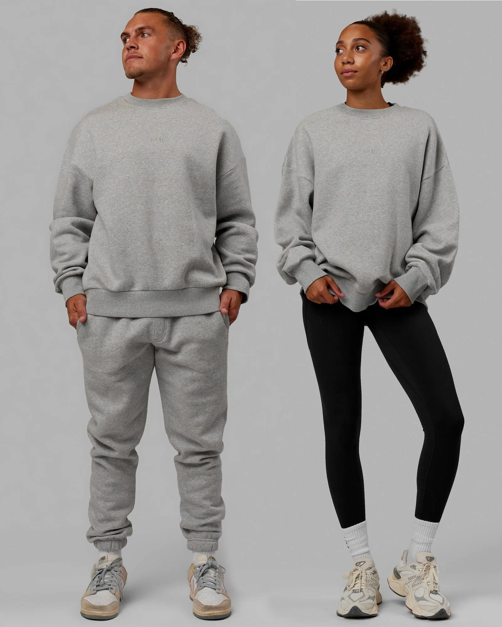 Unisex MVP Sweater Oversize - Lt Grey Marl