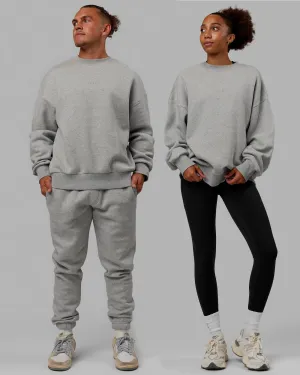 Unisex MVP Sweater Oversize - Lt Grey Marl