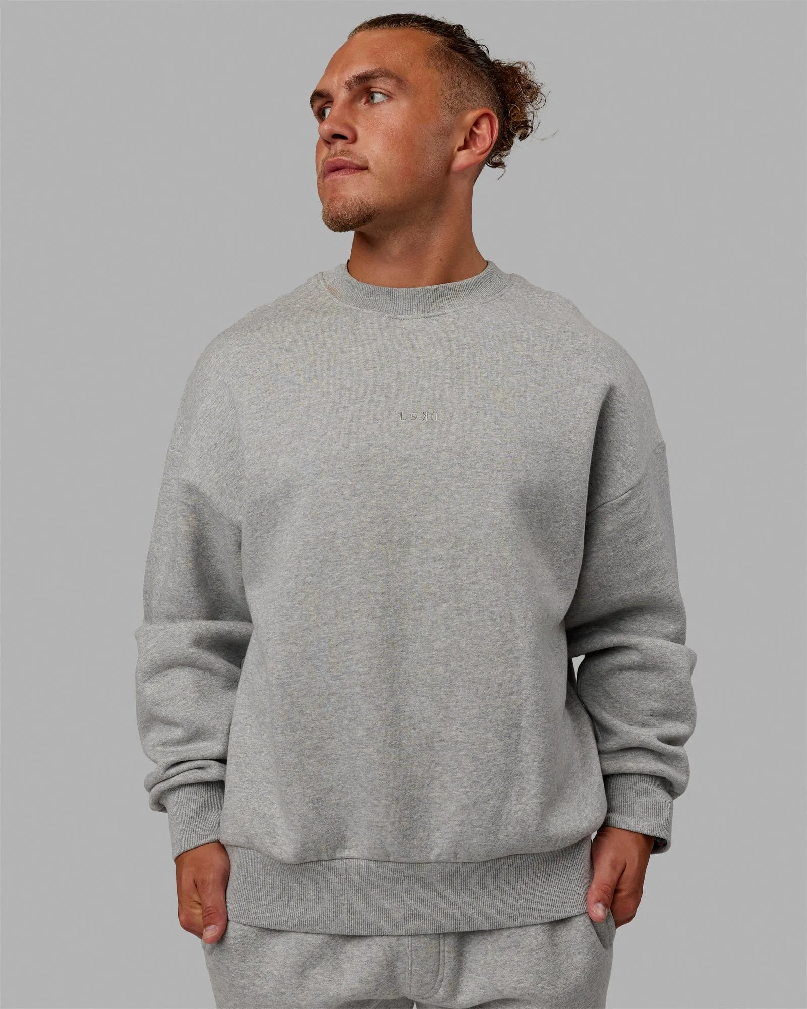 Unisex MVP Sweater Oversize - Lt Grey Marl