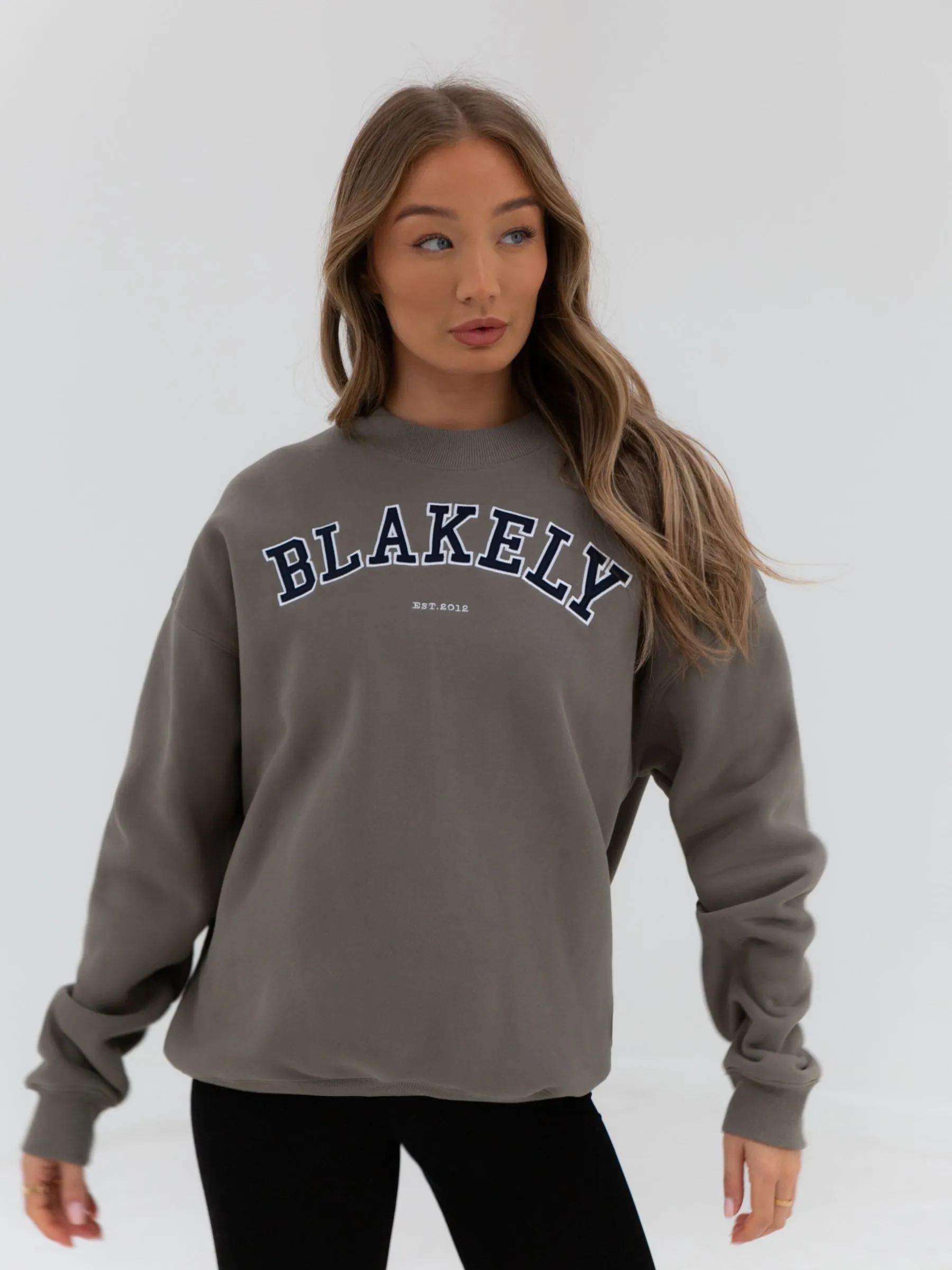 Varsity Oversized Jumper - Safari Green