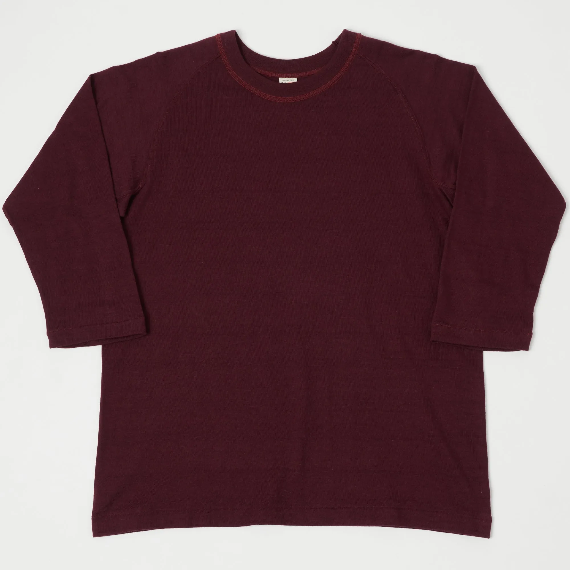 Warehouse & Co 4049 3/4 Sleeve Freedom Tee - Bordeaux