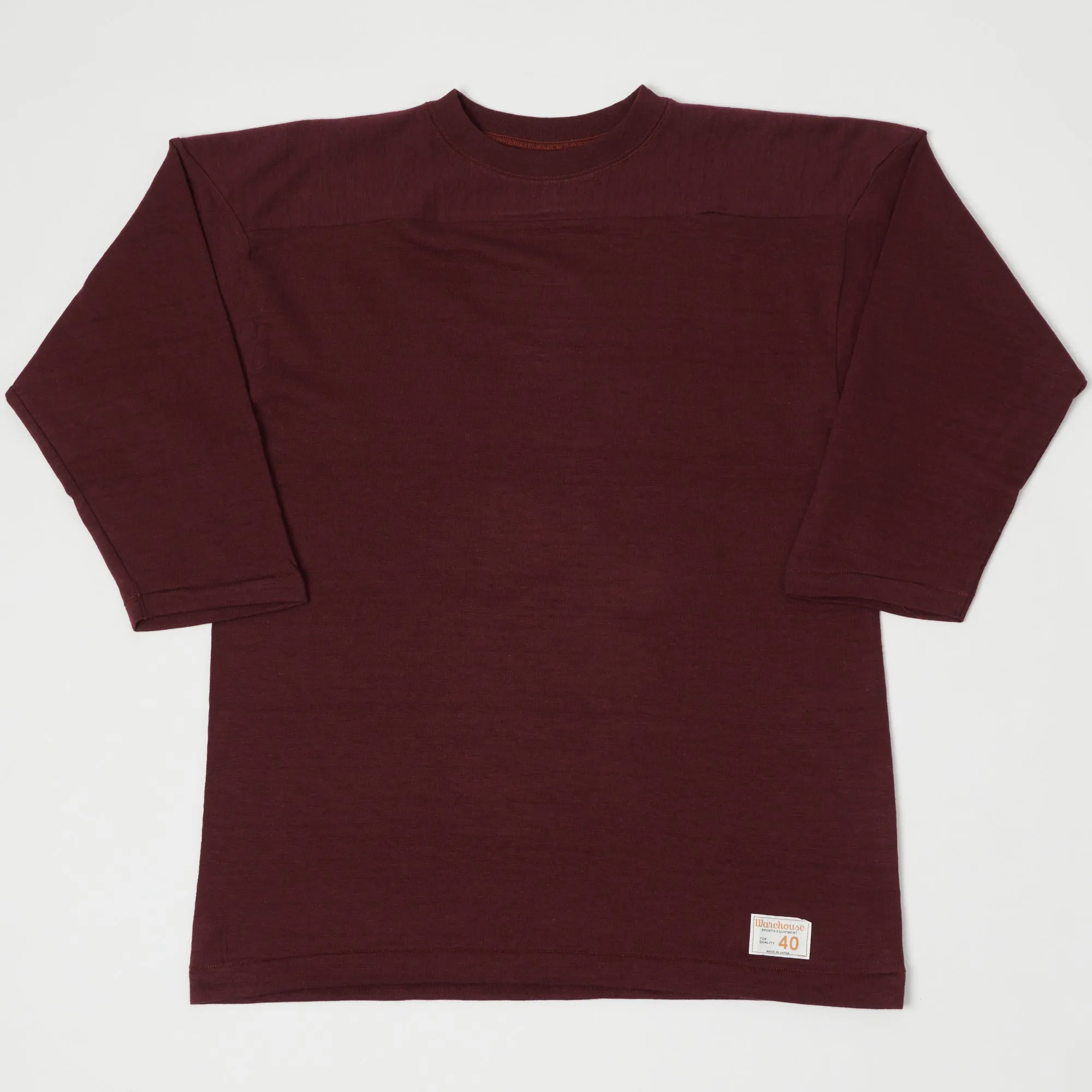Warehouse & Co 4063 3/4 Sleeve Football Shirt - Bordeaux
