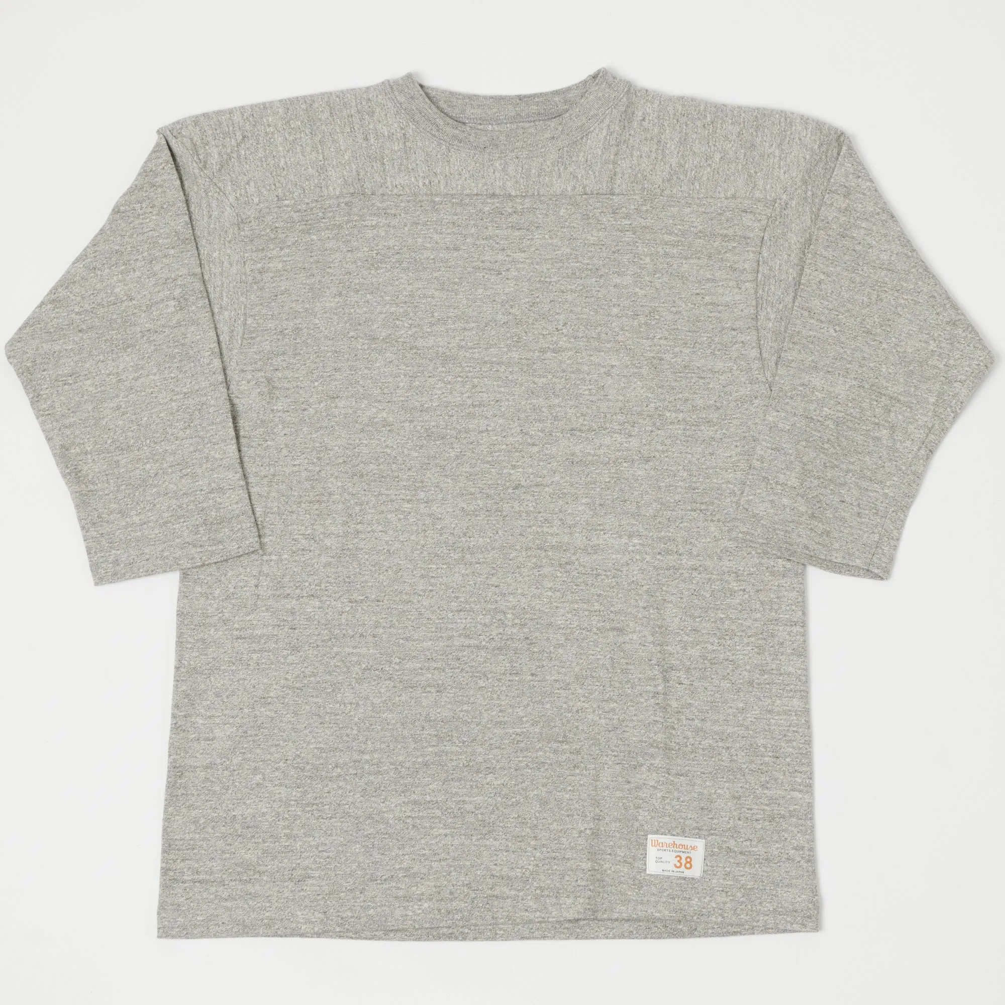 Warehouse & Co 4063 3/4 Sleeve Football Tee - Heather Grey
