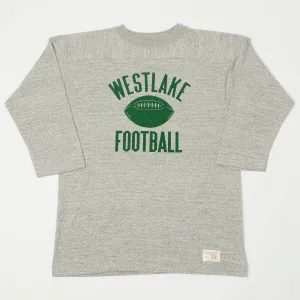 Warehouse & Co 4063 'West Lake' 3/4 Sleeve Football Tee - Heather Grey