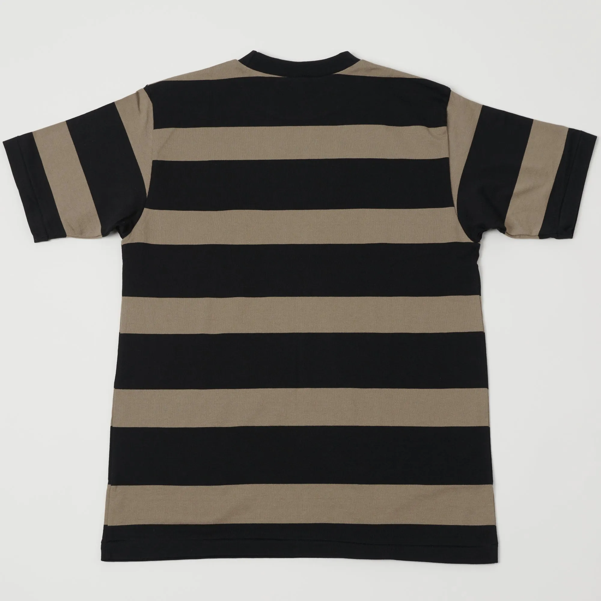 Warehouse & Co 4089 S/S 3x2 Inch Border Tee - Black/Grey