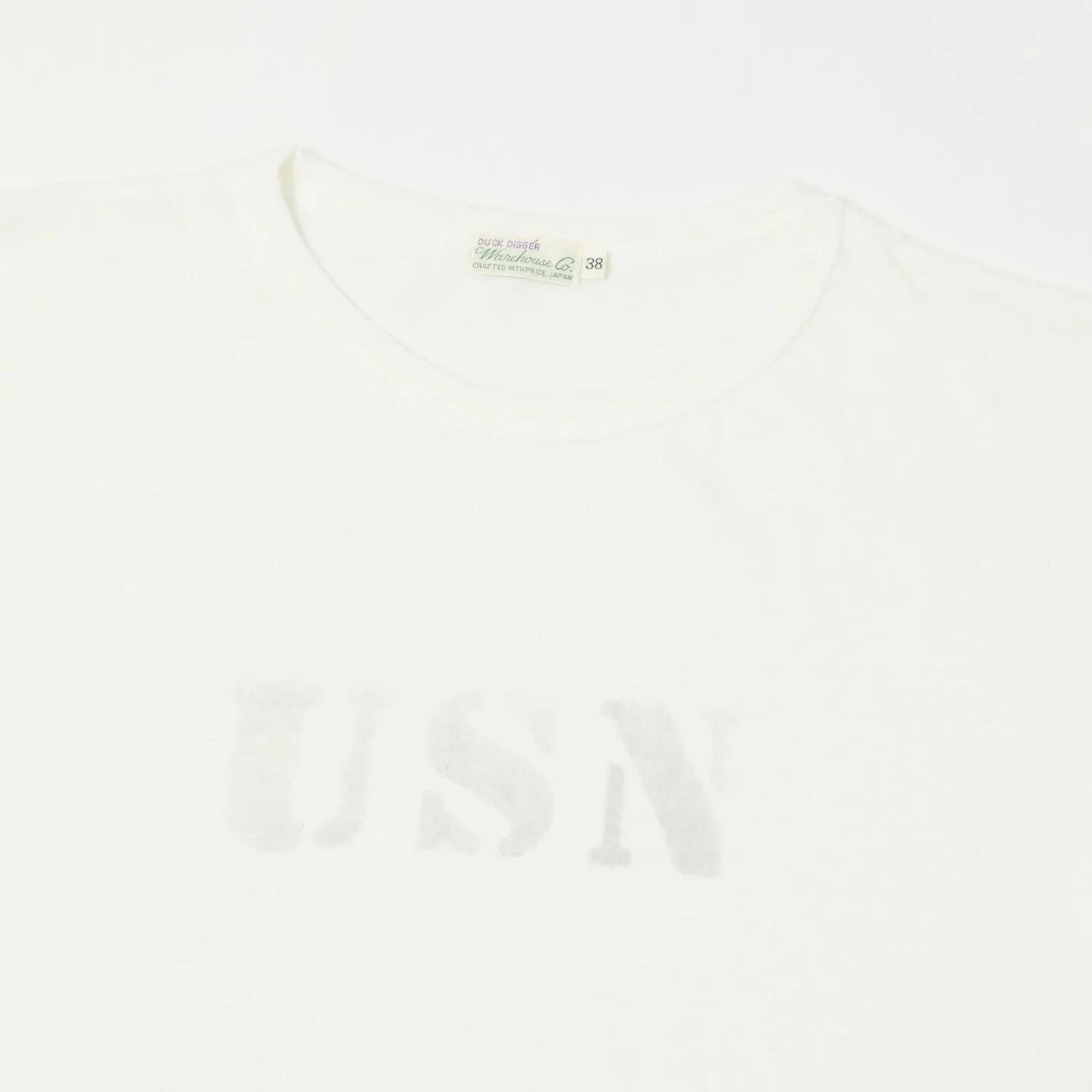 Warehouse & Co 4091 'USN' USN Skivvy Tee - Off White