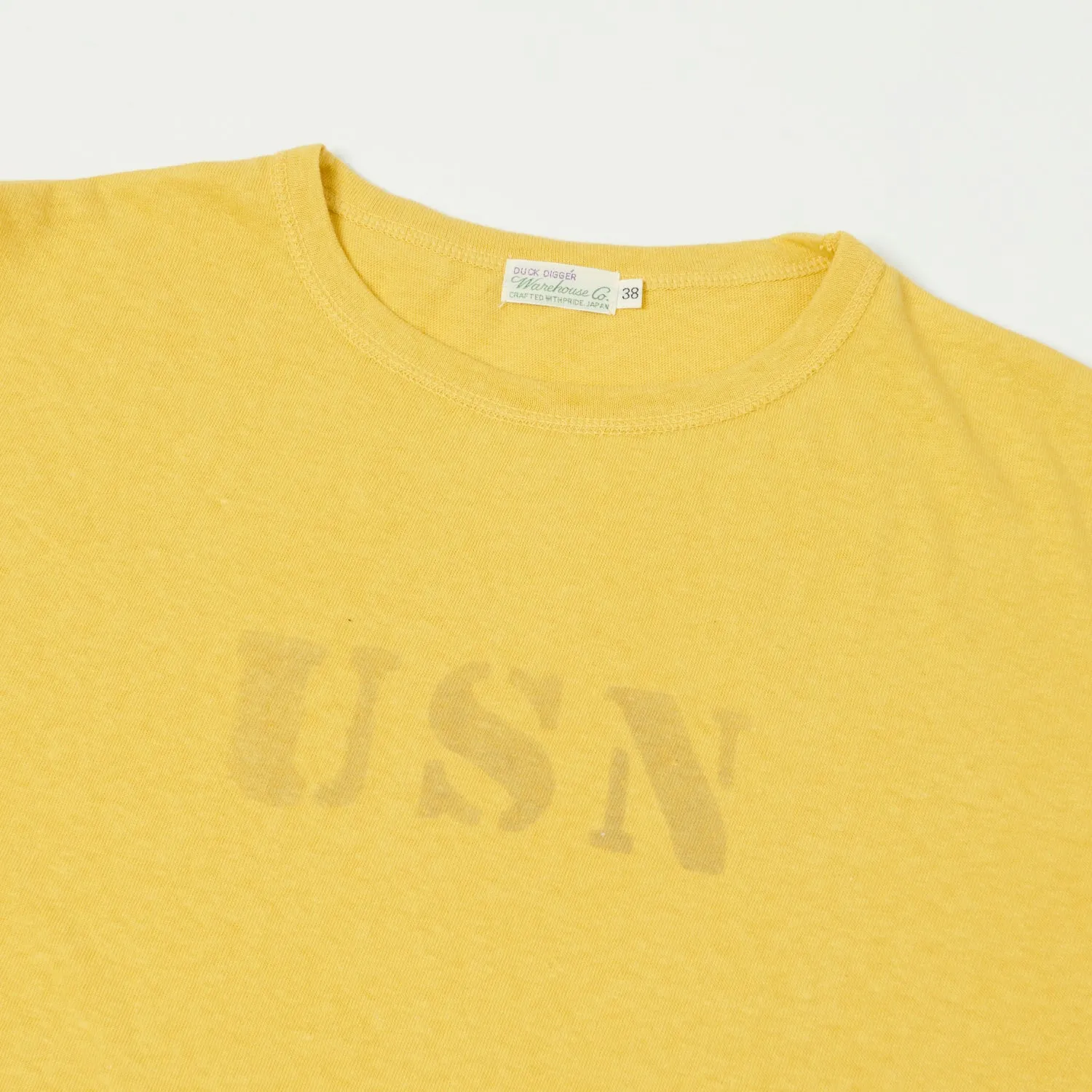 Warehouse & Co 4091 'USN' USN Skivvy Tee - Yellow