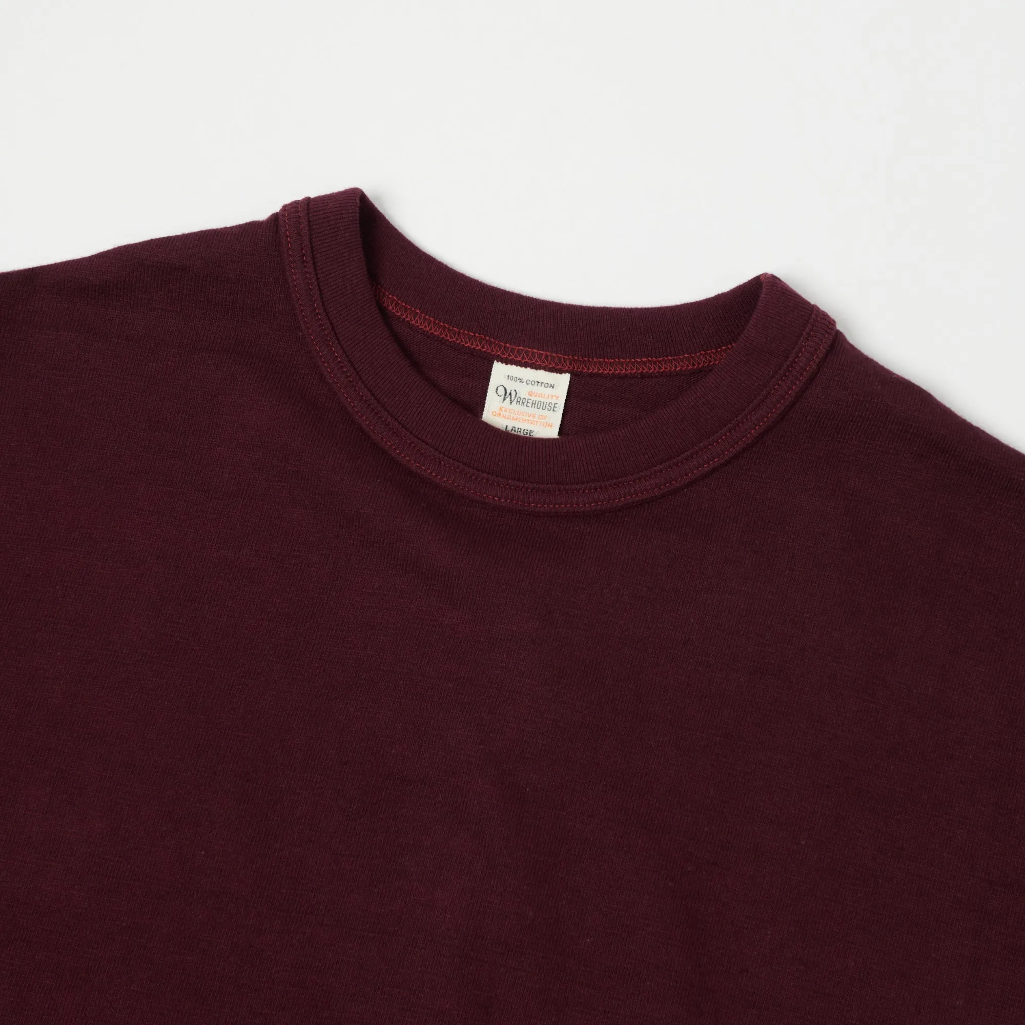 Warehouse & Co 4601 Plain Tee - Bordeaux