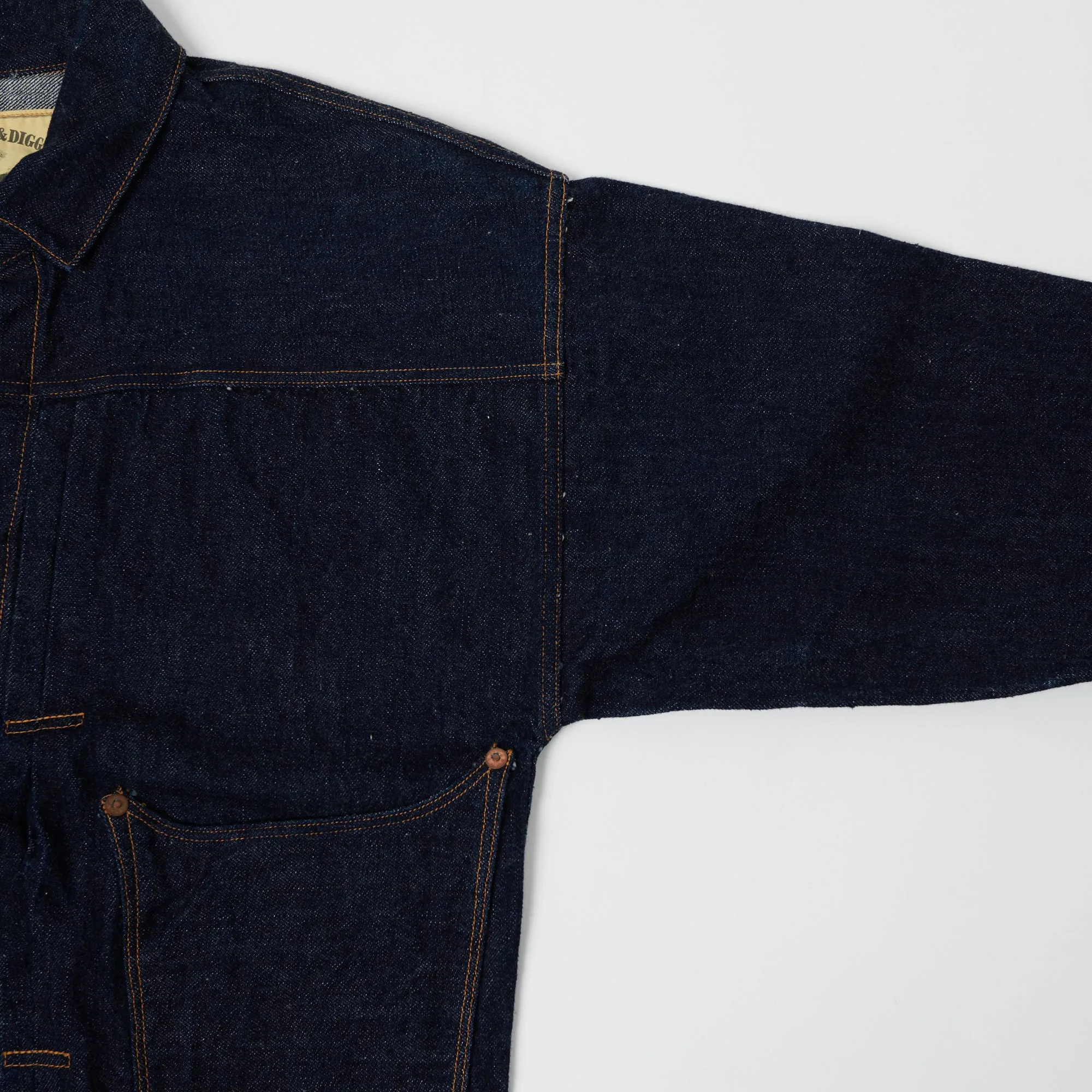 Warehouse & Co Brown-Duck & Digger Nonpareil Denim Jacket - Rinsed