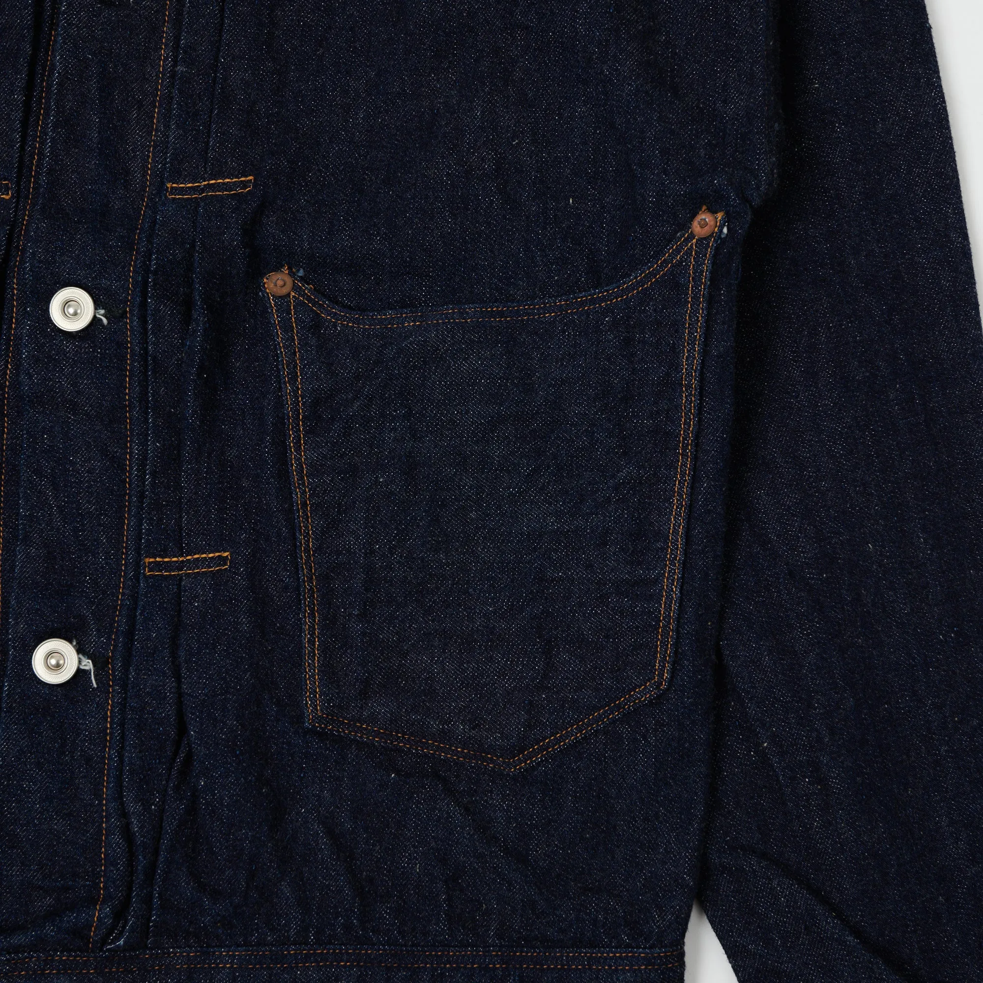 Warehouse & Co Brown-Duck & Digger Nonpareil Denim Jacket - Rinsed