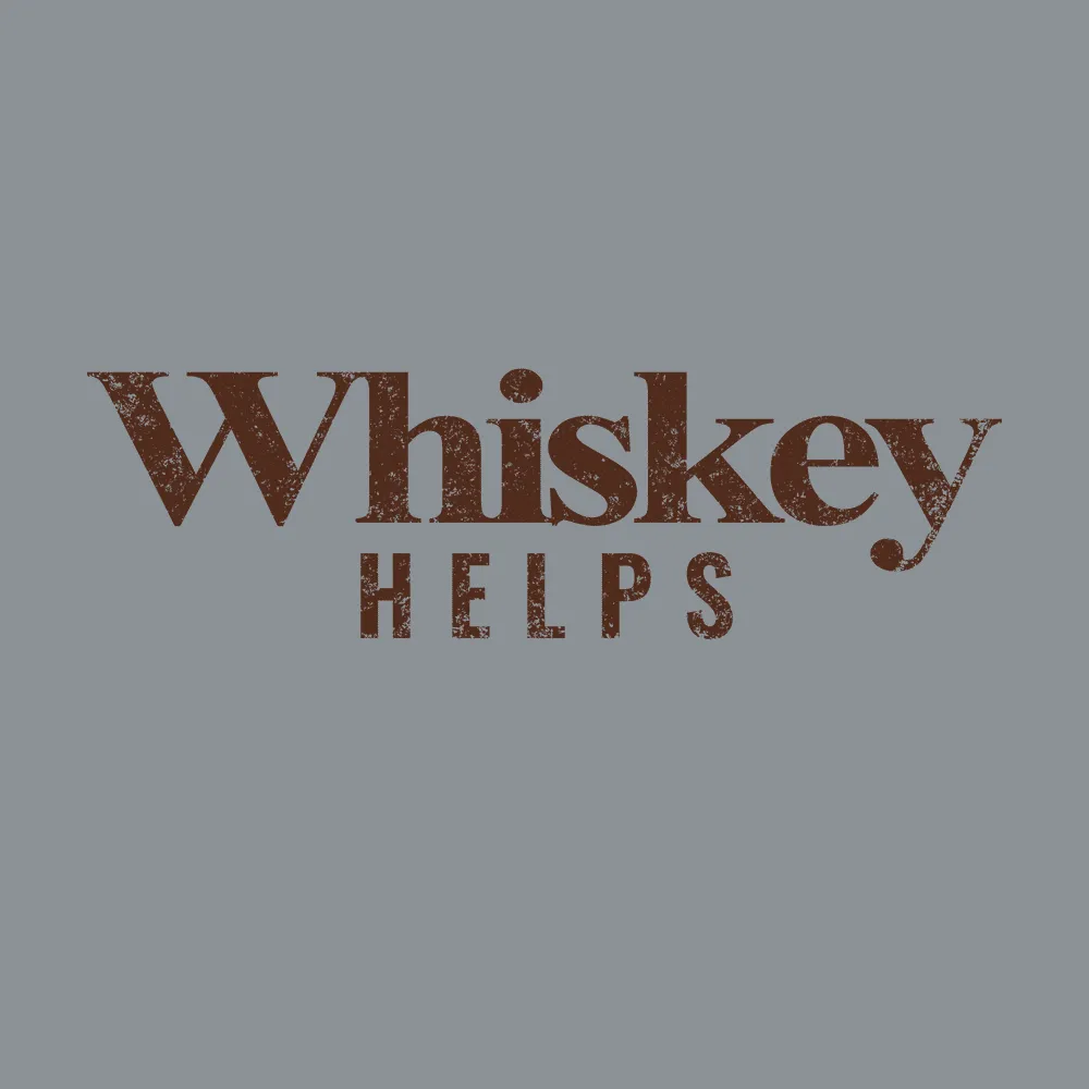 Whiskey Helps™ T-Shirt - Dark Heather Gray