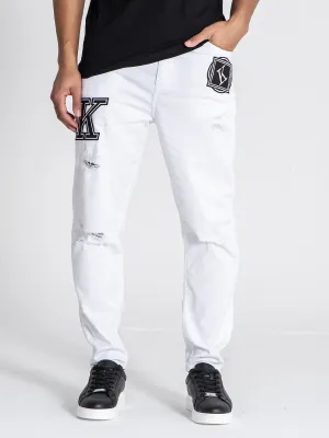 White Collage Jeans