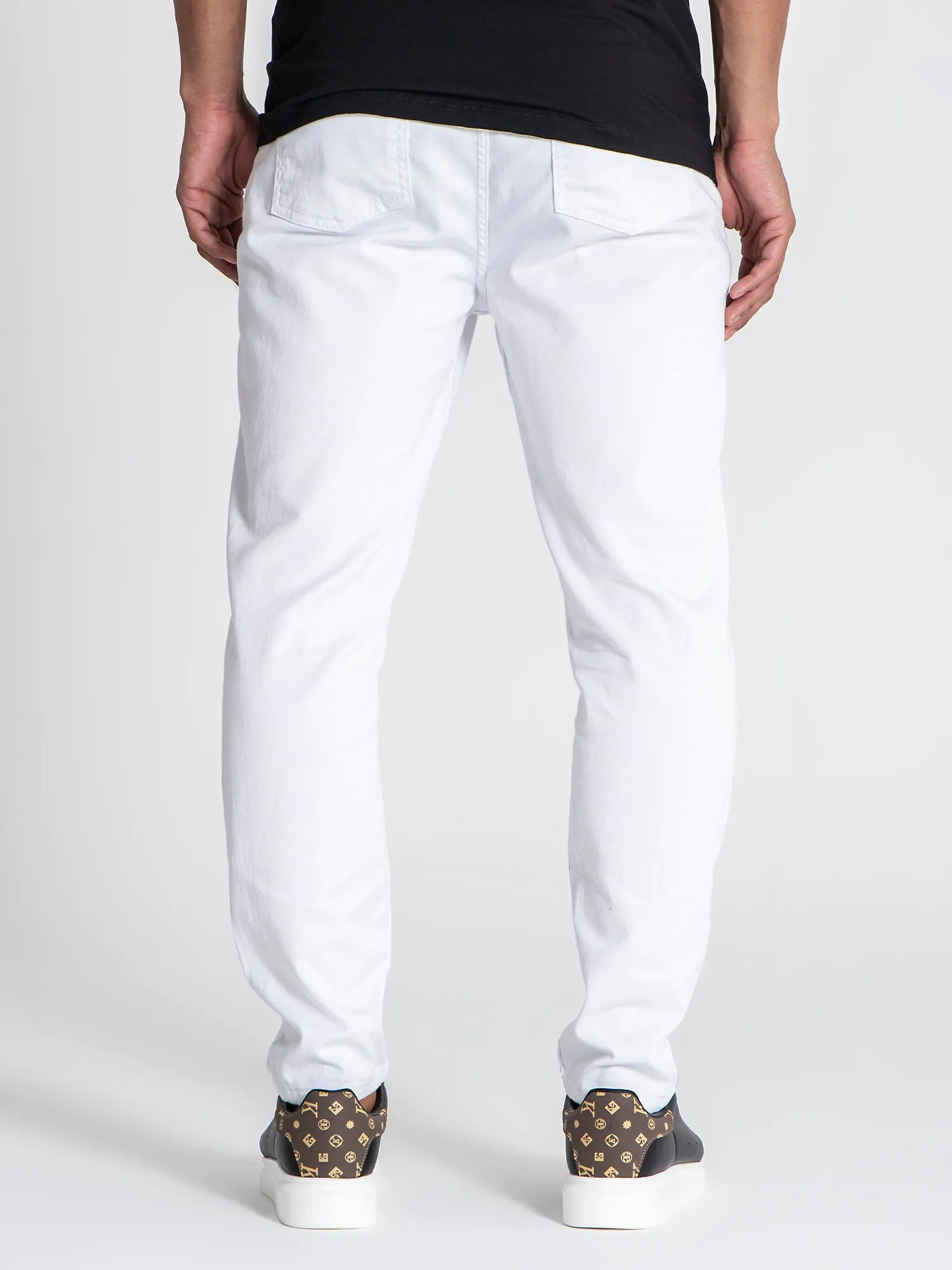 White Collage Jeans
