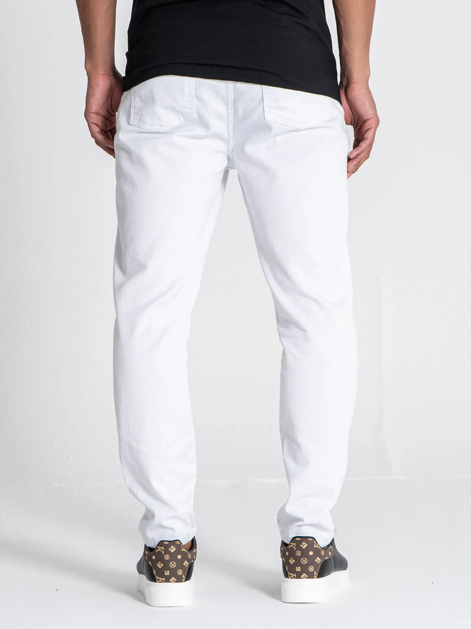 White Collage Jeans