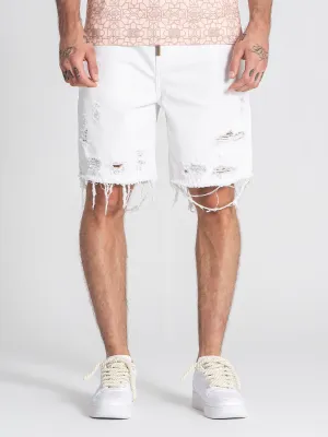 White Rebel Denim Shorts