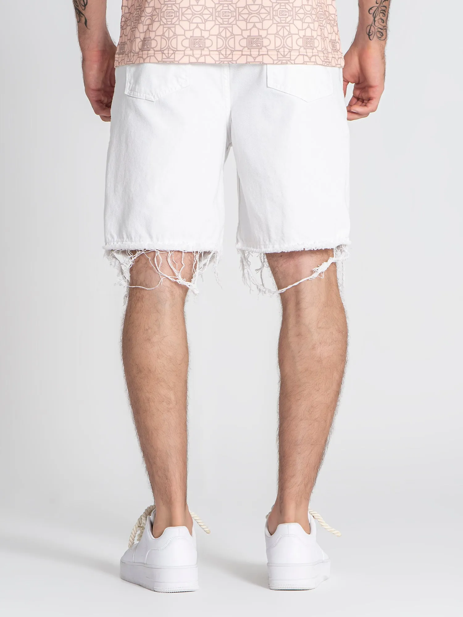 White Rebel Denim Shorts