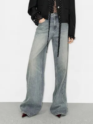 Wide Leg Cotton Jeans
