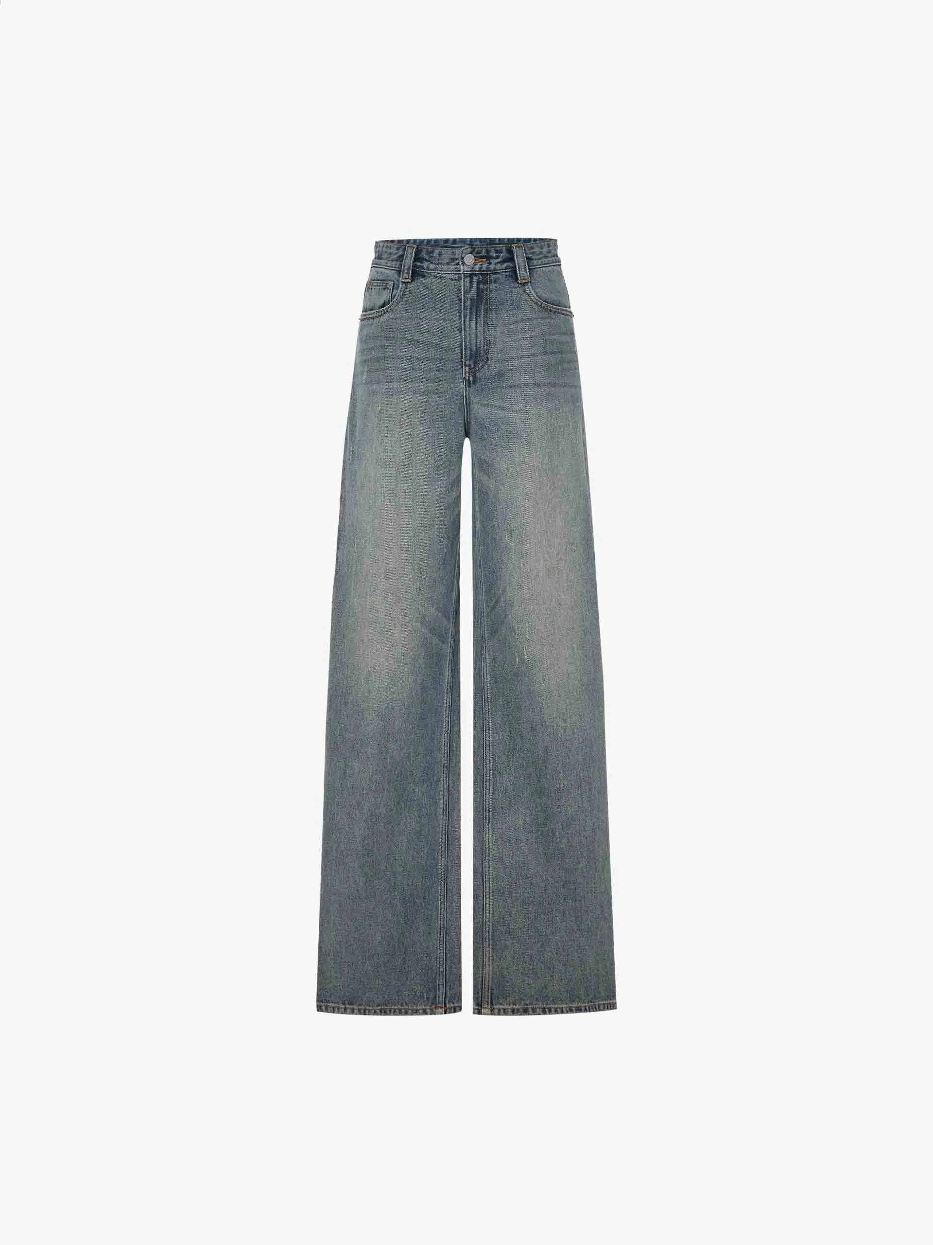 Wide Leg Cotton Jeans