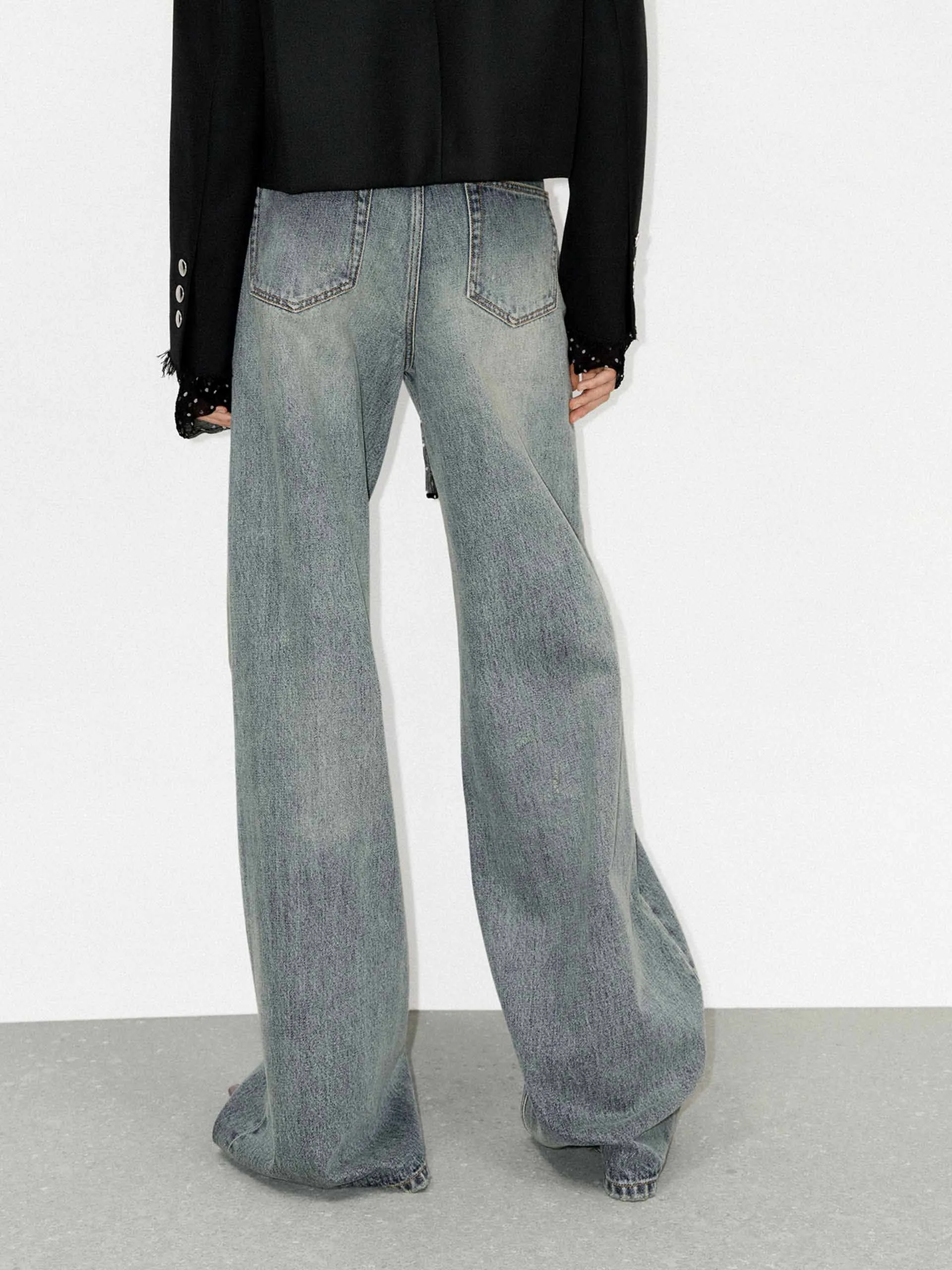 Wide Leg Cotton Jeans