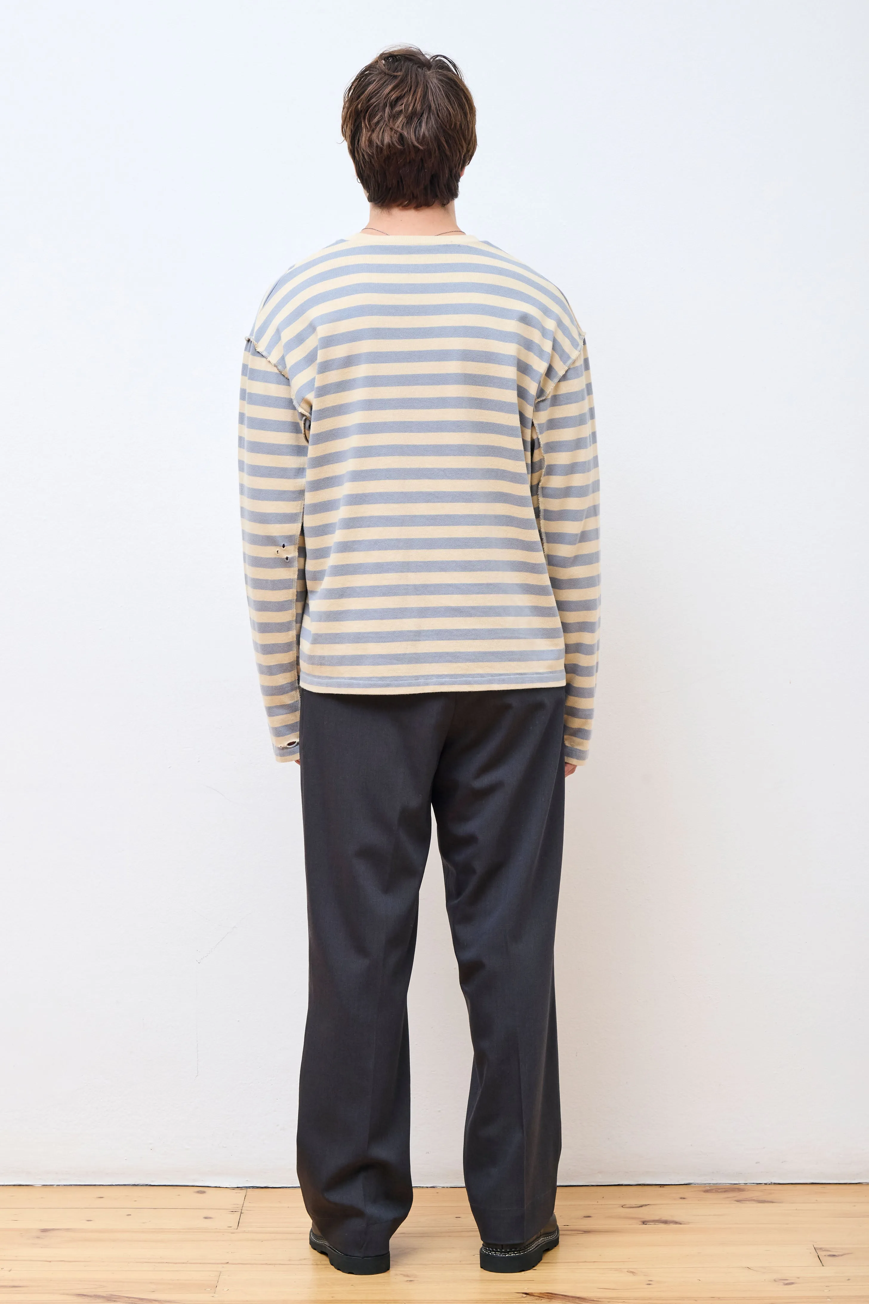 Wide Stripe Sweater Greige