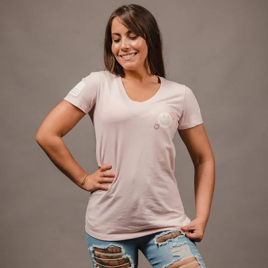 Women's Be Nice V-Neck - Light Pink
