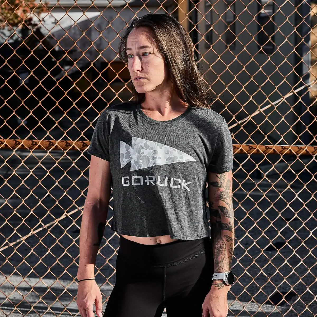 Women's Cropped Tee - Poly-Blend