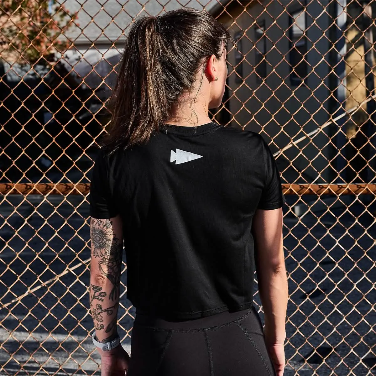 Women's Cropped Tee - Poly-Blend