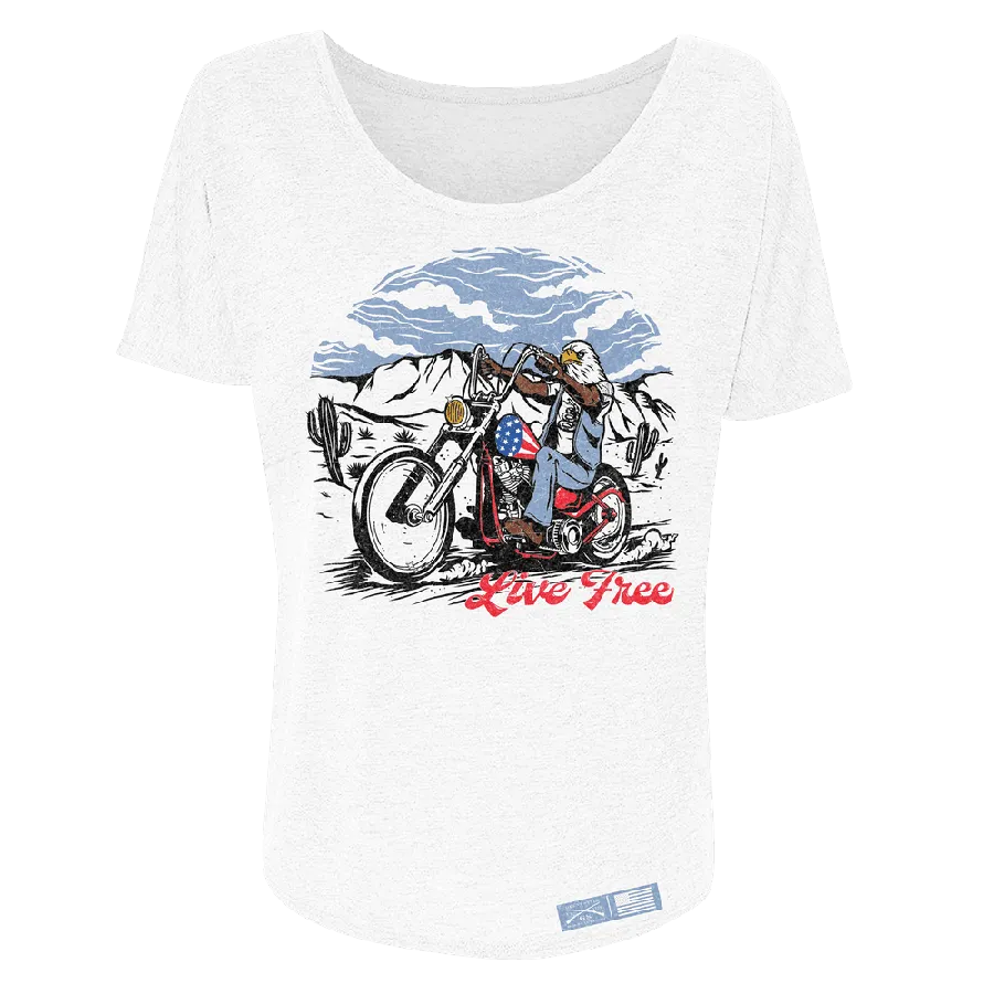 Women's Live Free Slouchy T-Shirt - White