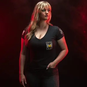 Women's Lover Tarot V-Neck - Black