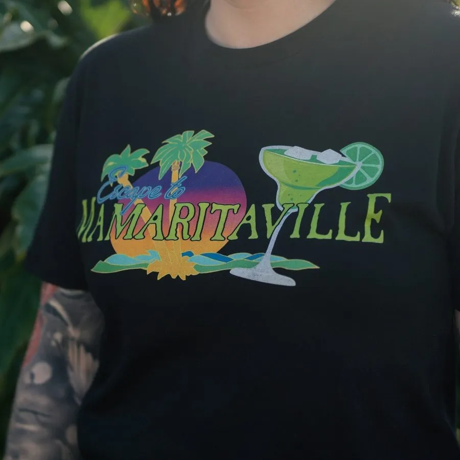 Women's Mamaritaville Boyfriend Fit T-Shirt - Black