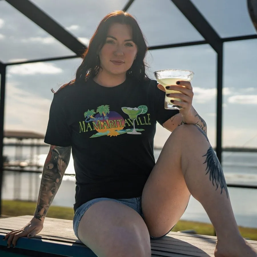 Women's Mamaritaville Boyfriend Fit T-Shirt - Black