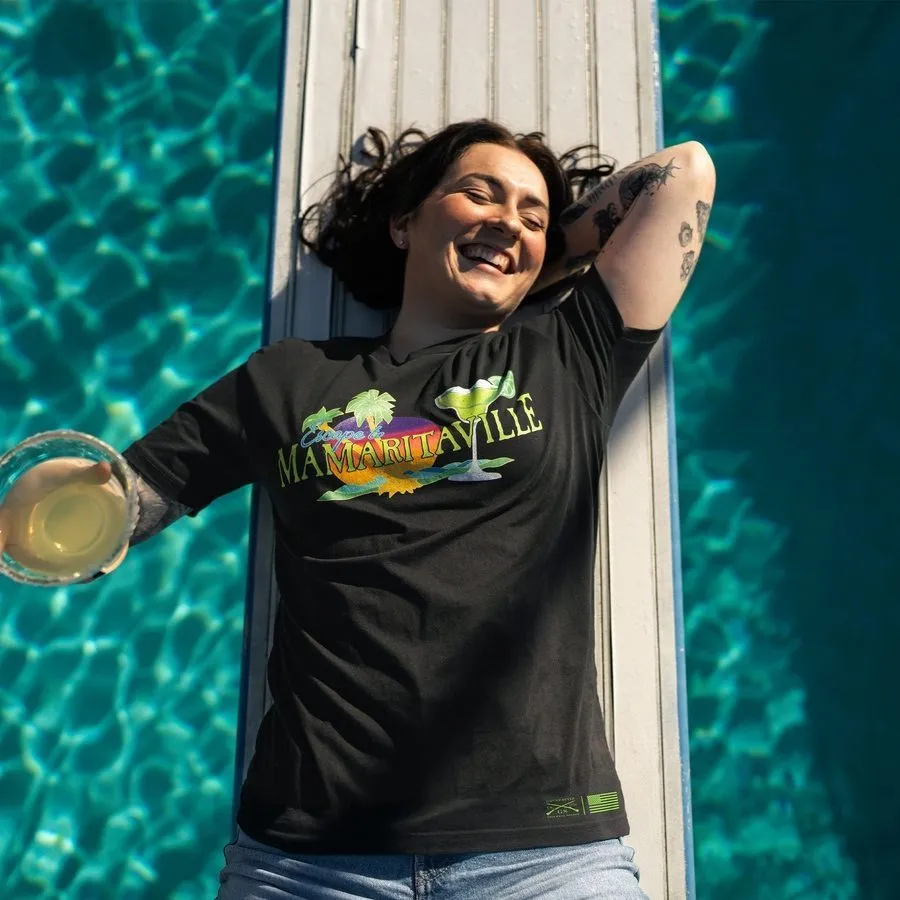 Women's Mamaritaville Boyfriend Fit T-Shirt - Black