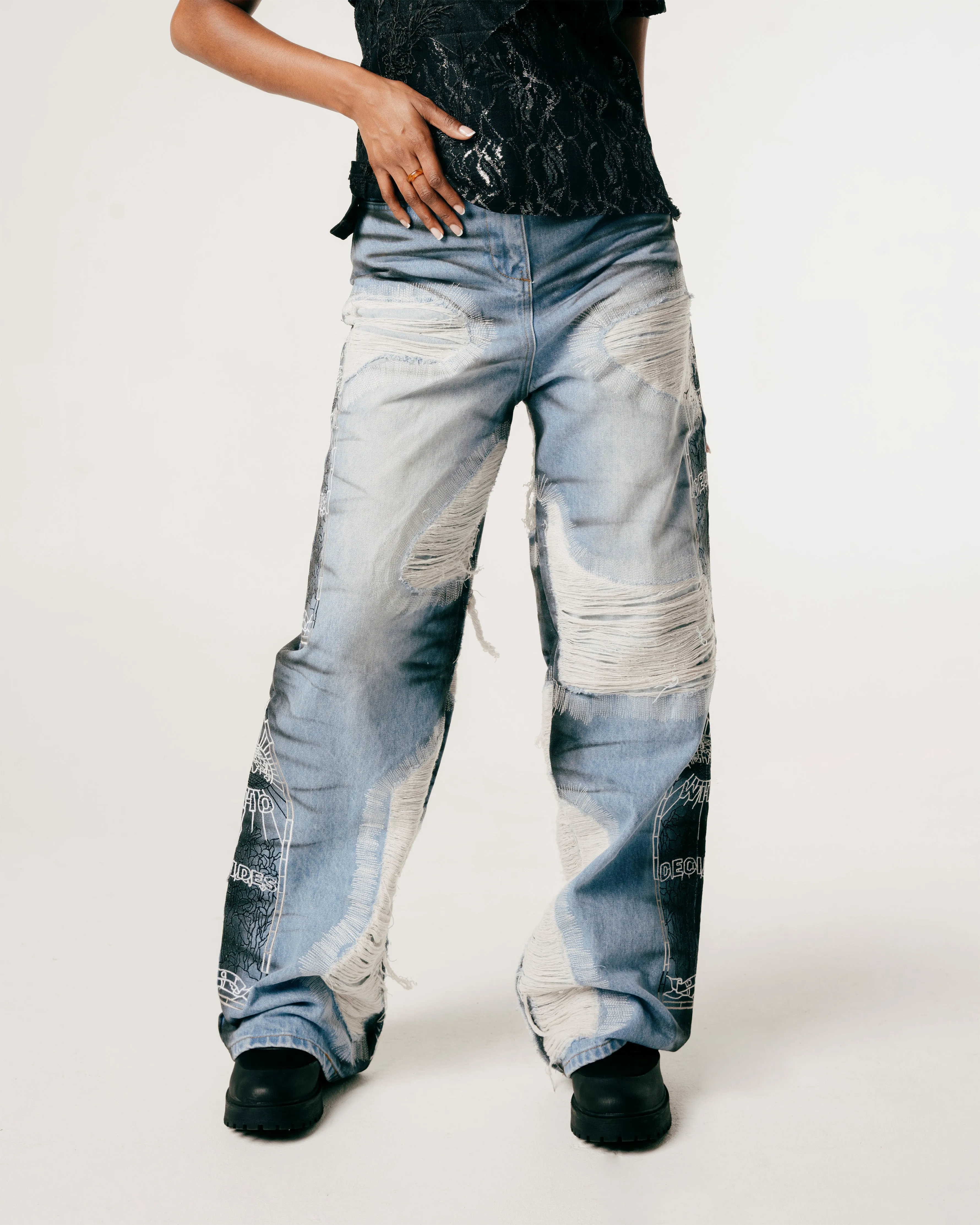 WOMEN'S NOIR STRIPE DENIM
