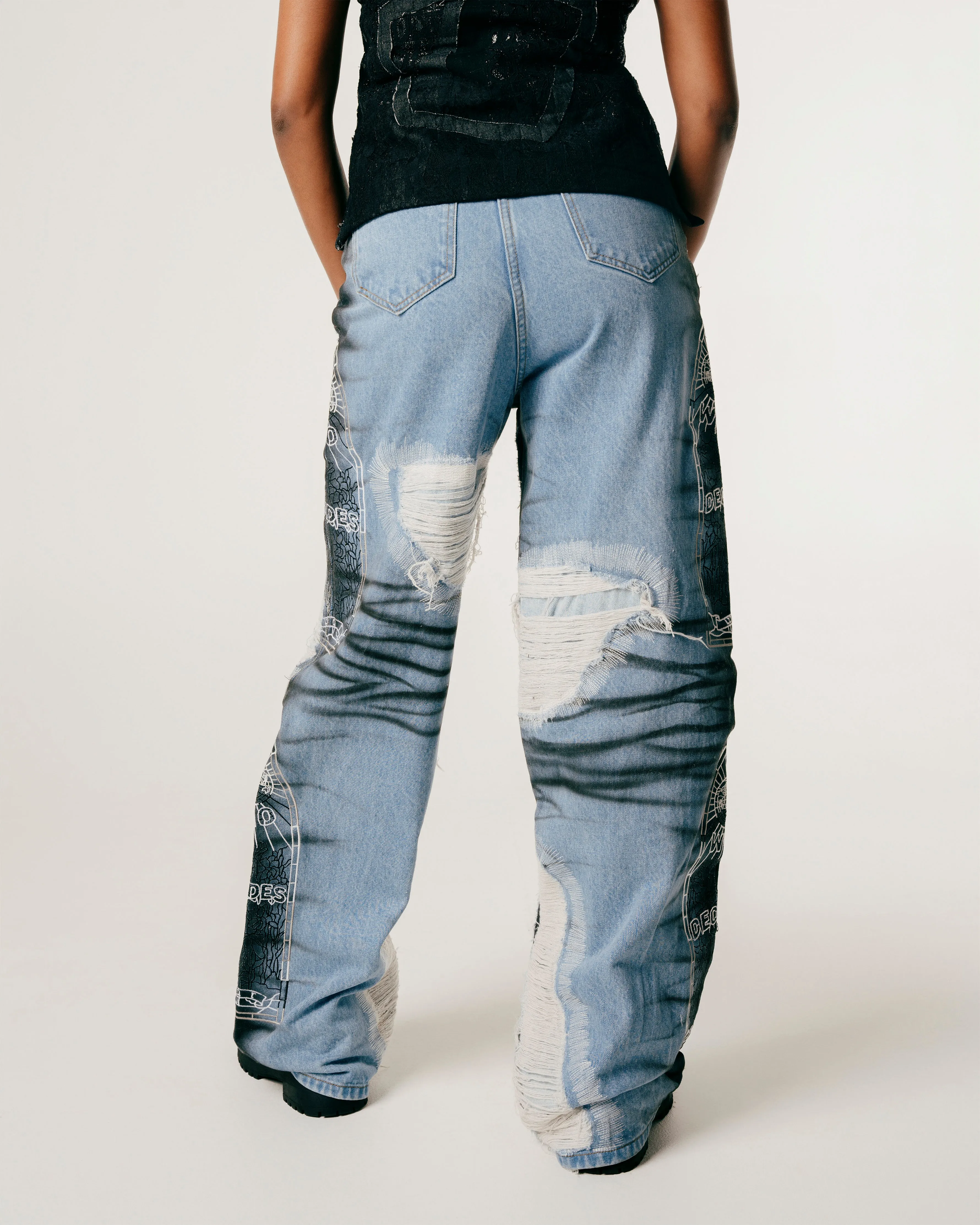 WOMEN'S NOIR STRIPE DENIM