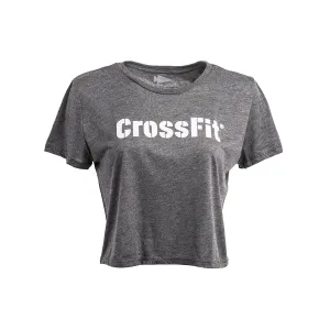 Women's Stencil Cropped Tee - Poly-Blend